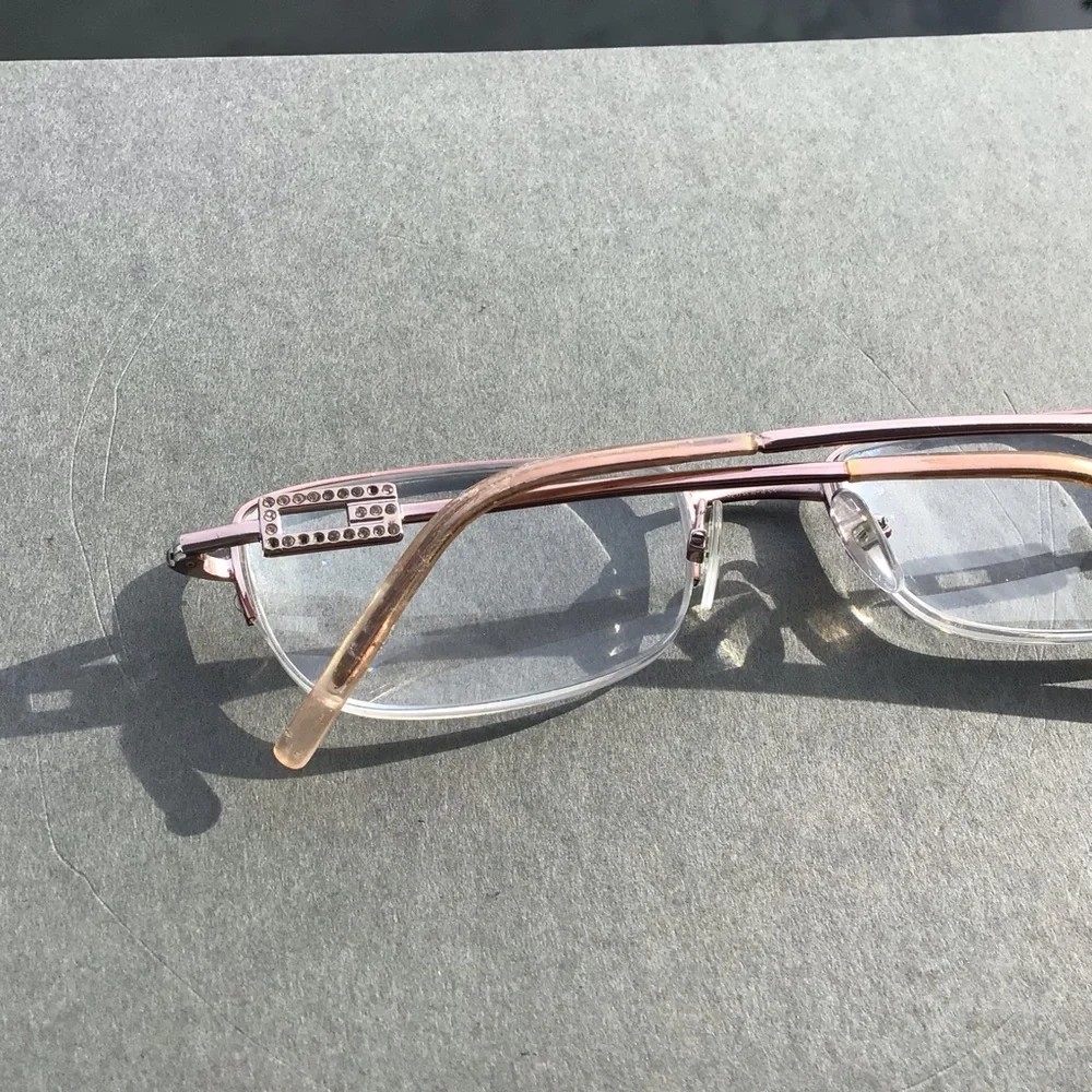 Gucci Rose Gold Frames GG2710 / Strass HR3 Eyeglasses Made in Italy